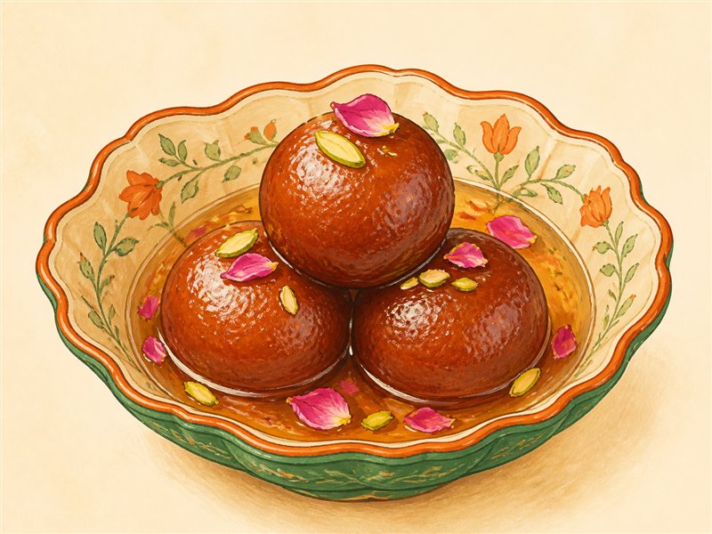 Illustrated Gulab Jamun from VALAM FOODS in Iselin, NJ