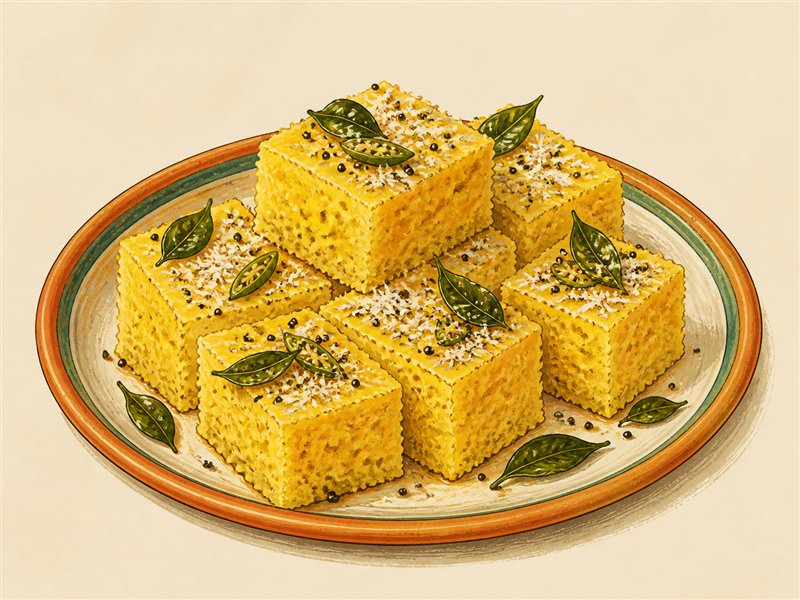 Illustrated Khaman Dhokla from VALAM FOODS in Iselin, NJ