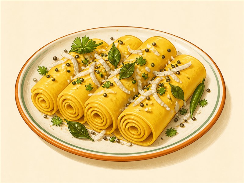 Illustrated Khandvi from VALAM FOODS in Iselin, NJ
