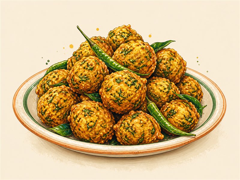 Illustrated Methi Gota from VALAM FOODS in Iselin, NJ