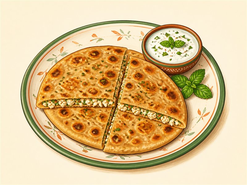 Illustrated Paneer Paratha from VALAM FOODS in Iselin, NJ
