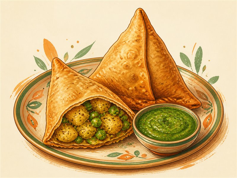 Illustrated Punjabi Samosa from VALAM FOODS in Iselin, NJ