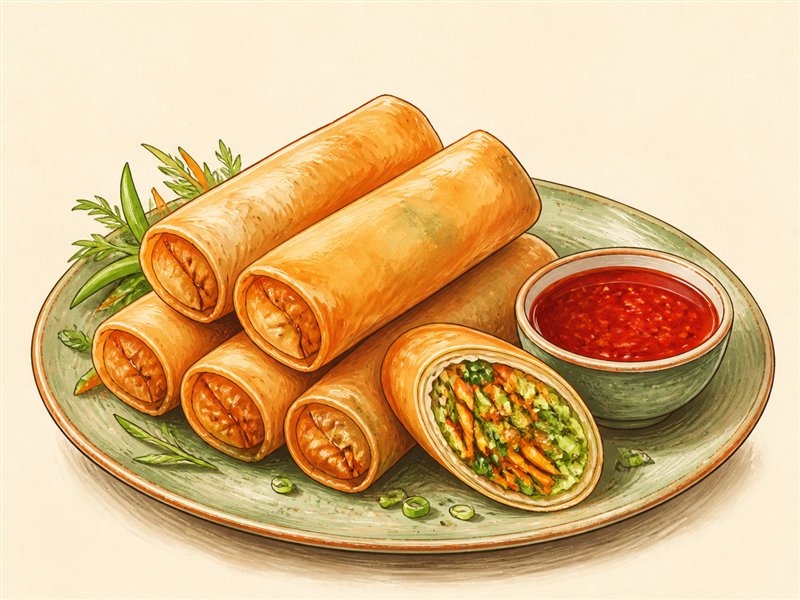 Illustrated Spring Rolls from VALAM FOODS in Iselin, NJ