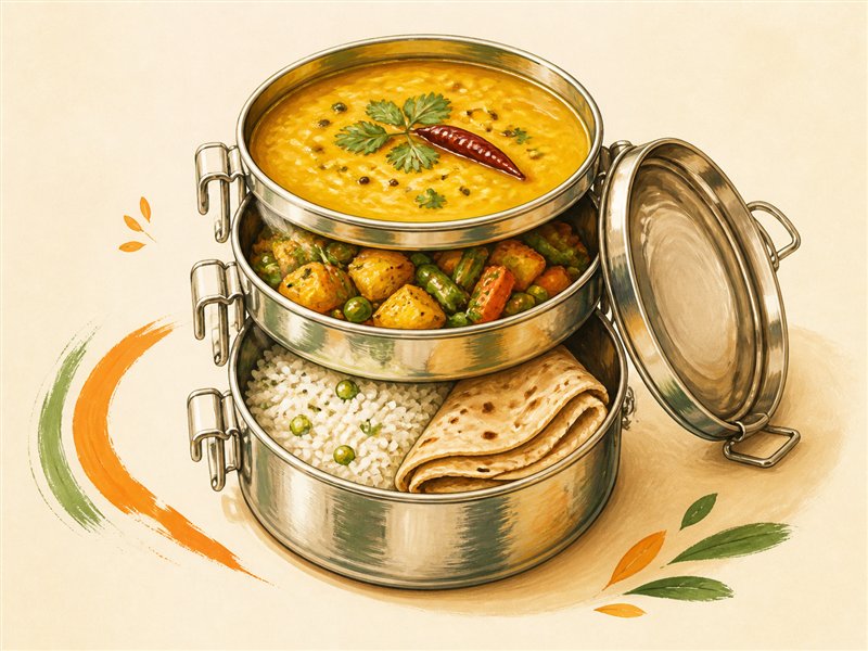 Illustrated Tiffin Service from VALAM FOODS in Iselin, NJ